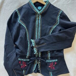 Double D Ranch Vintage Western Jacket with Embroidered Details